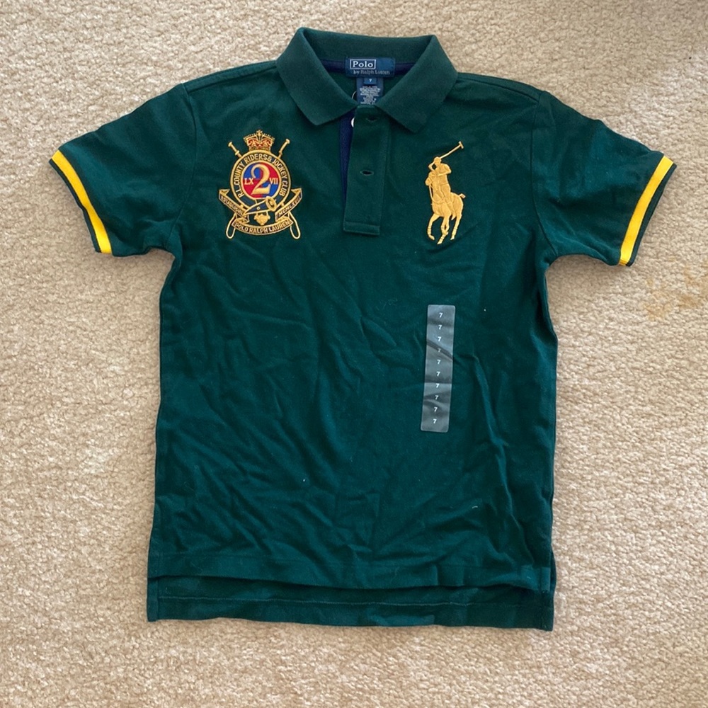 Green and gold Polo by Ralph Lauren polo shirt kids